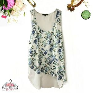JUNIORS FLORAL PRINT TOP